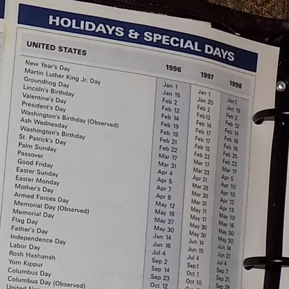 New Wall Street Collection day planner w/ extra note pages